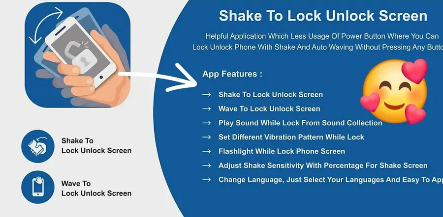 Shake to lock unlock screen new